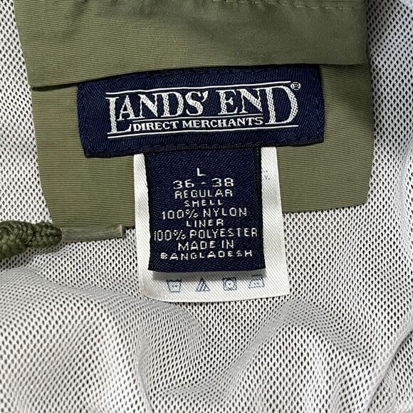 Lands End Swim Shorts Mens Large Green Hybrid Beach Resort Vacation Lined - Picture 4 of 8